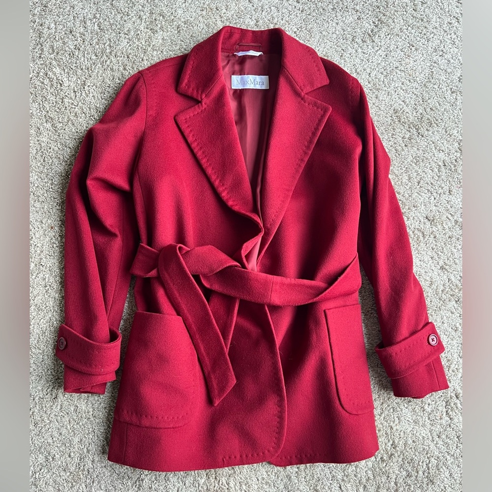 MaxMara Red Women's Blazer with Belt